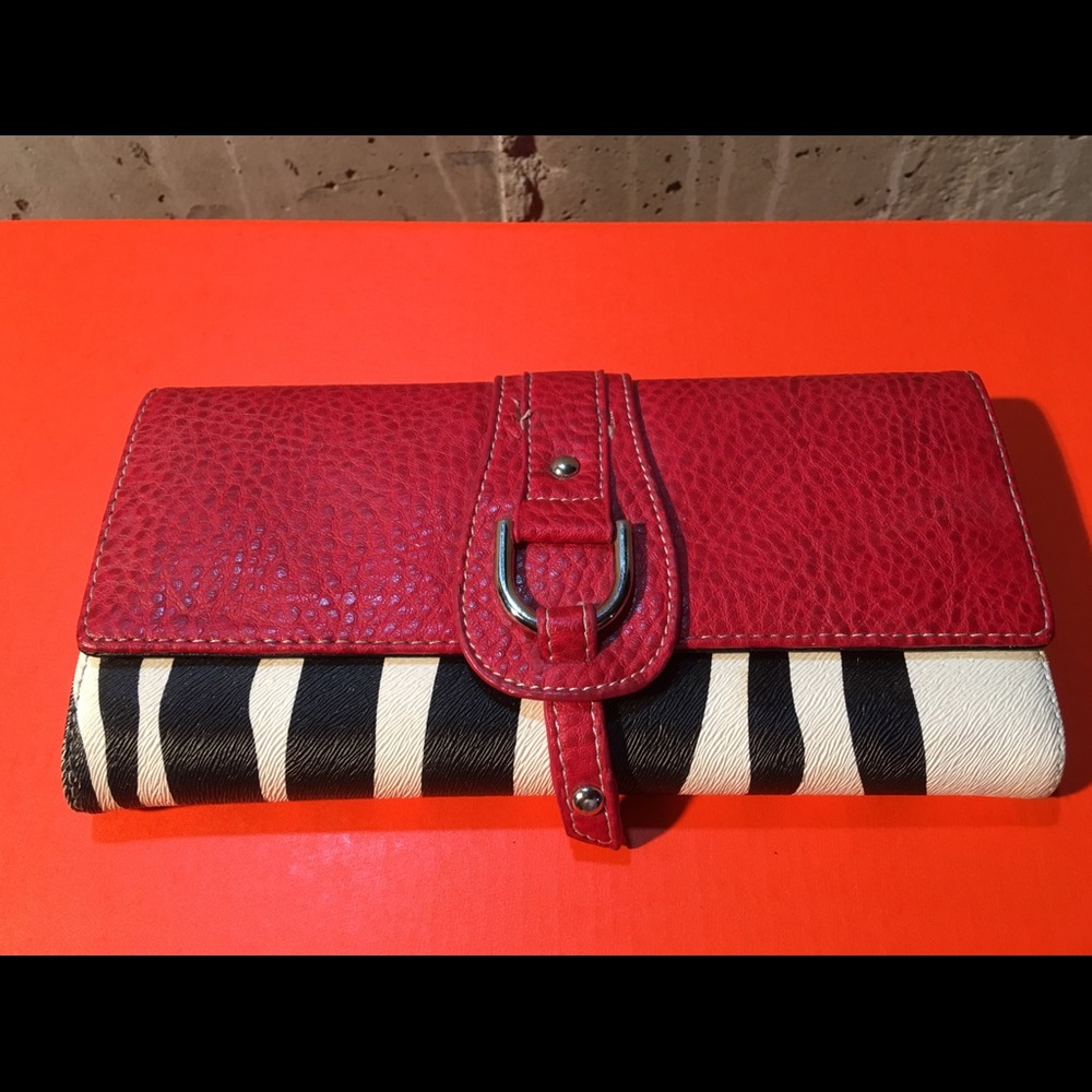 Woman’s Wallet- Red/ Zebra- preowned